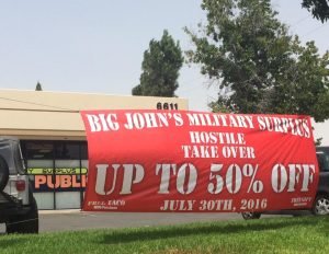 outdoor promotional banner